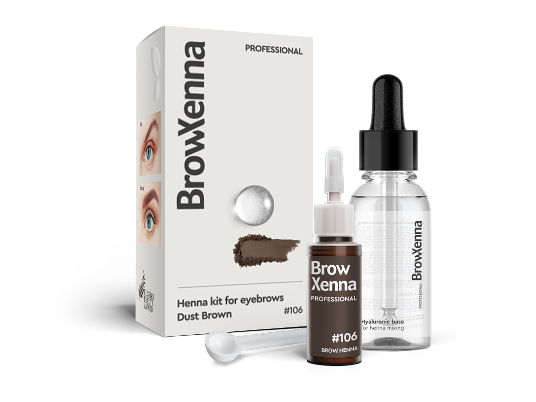 BrowXenna®, Brown #106, Dust brown, 1 vial