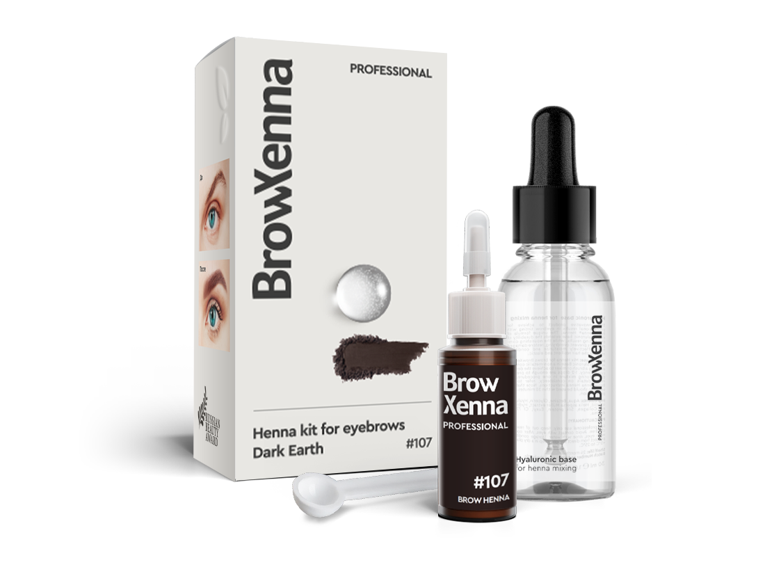 BrowXenna®, Brown #107, Dark earth, 1 vial